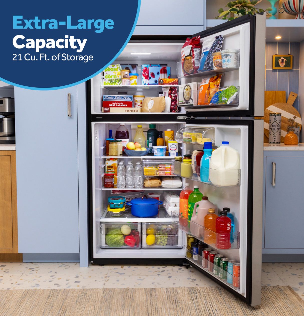 GE® 21 Cu. Ft. Garage Ready Top-Freezer Refrigerator GPS21KYZFS