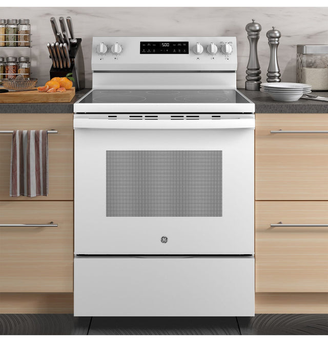 GE® 30" Free-Standing Electric Range GRF500PVWW