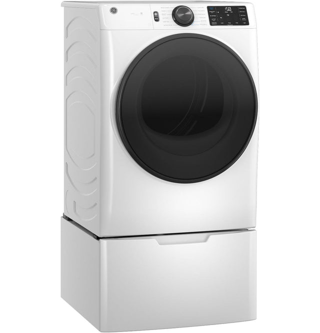 GE® 7.8 cu. ft. Capacity Smart Front Load Electric Dryer with Steam and Sanitize Cycle GFD65ESSVWW