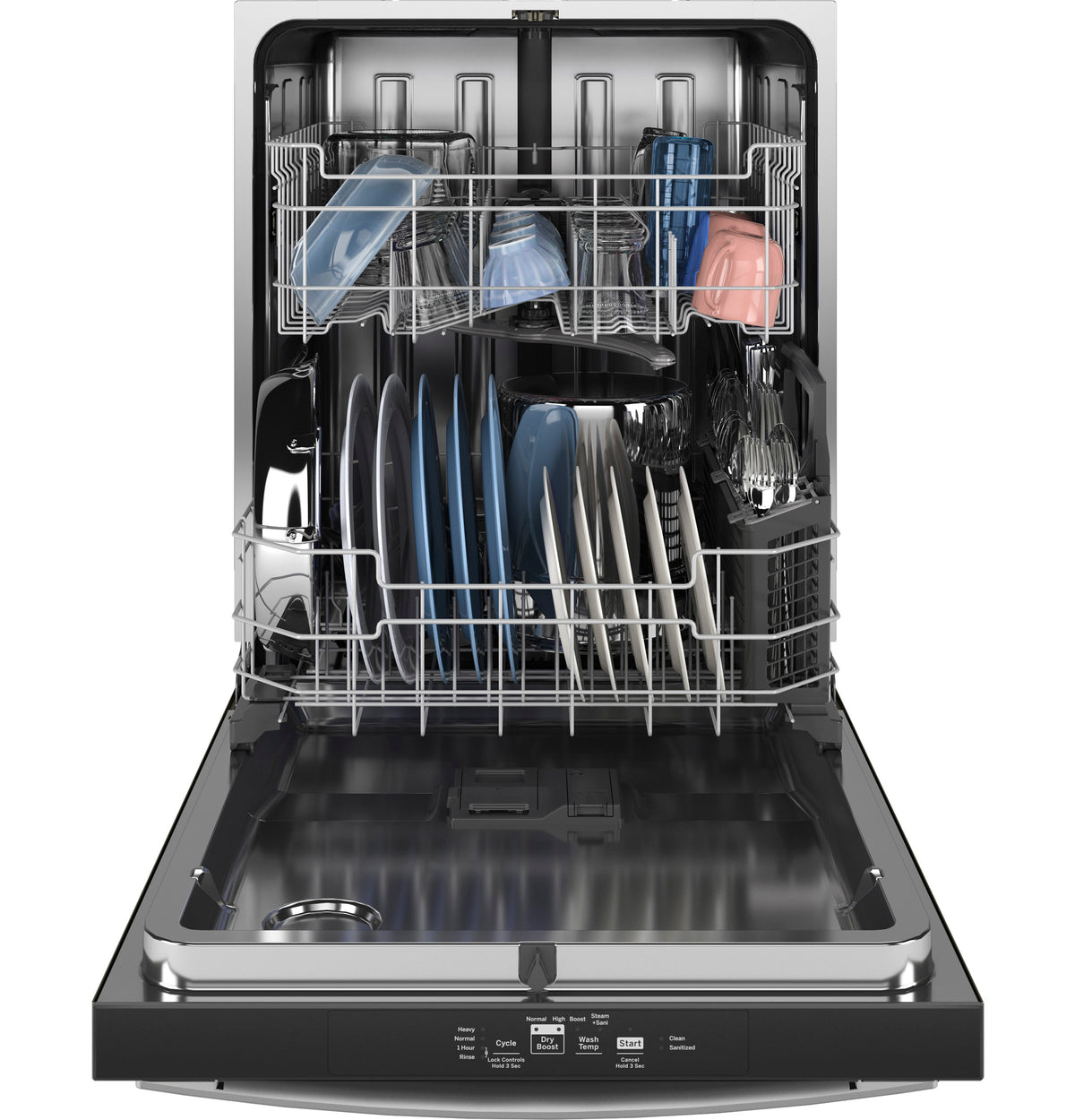 GE® ENERGY STAR® Top Control with Stainless Steel Interior Dishwasher with Sanitize Cycle & Dry Boost GDT640SSZSS