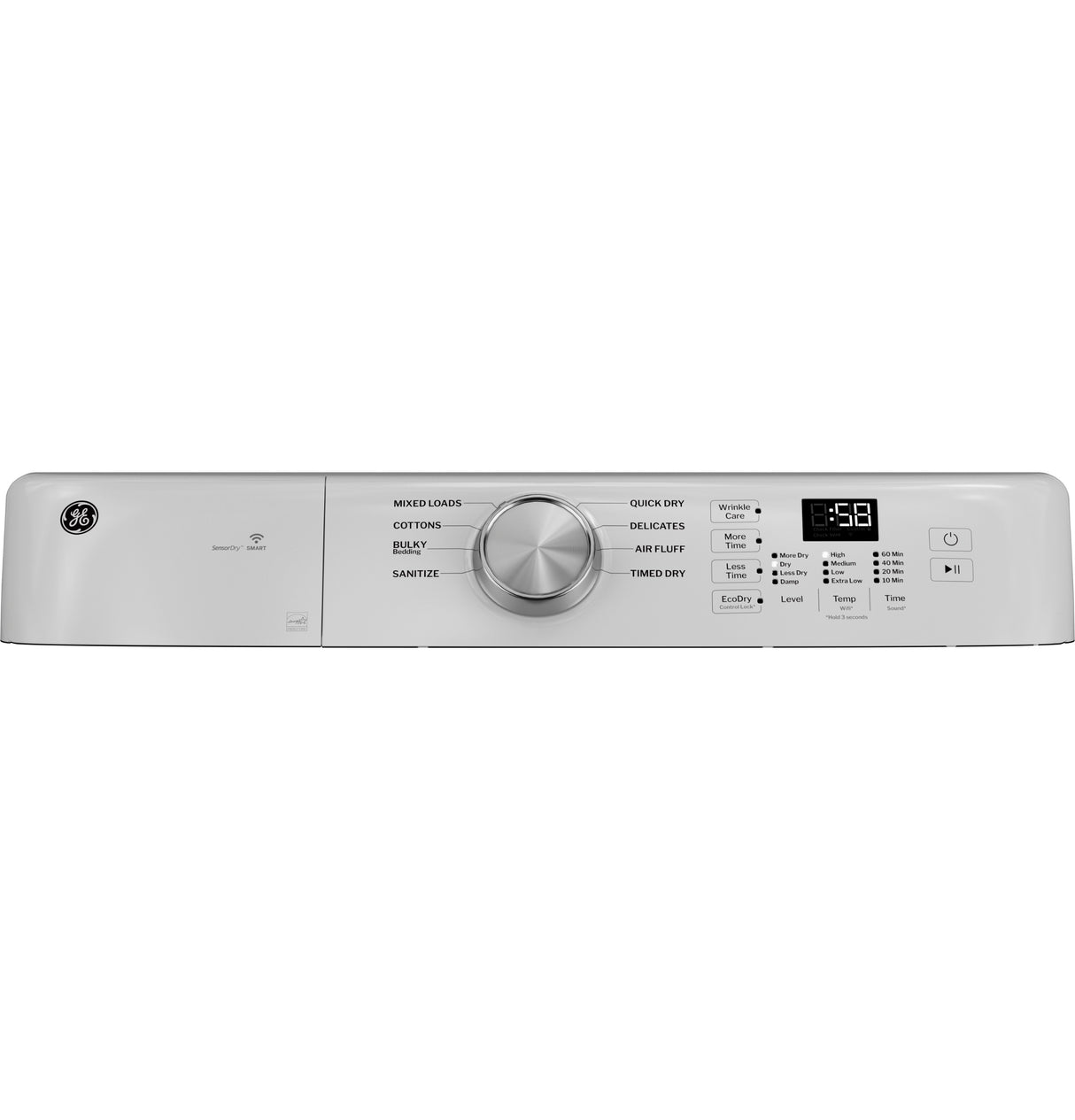 GE® ENERGY STAR® 7.8 cu. ft. Capacity Smart Front Load Gas Dryer GFD35GSSYWW