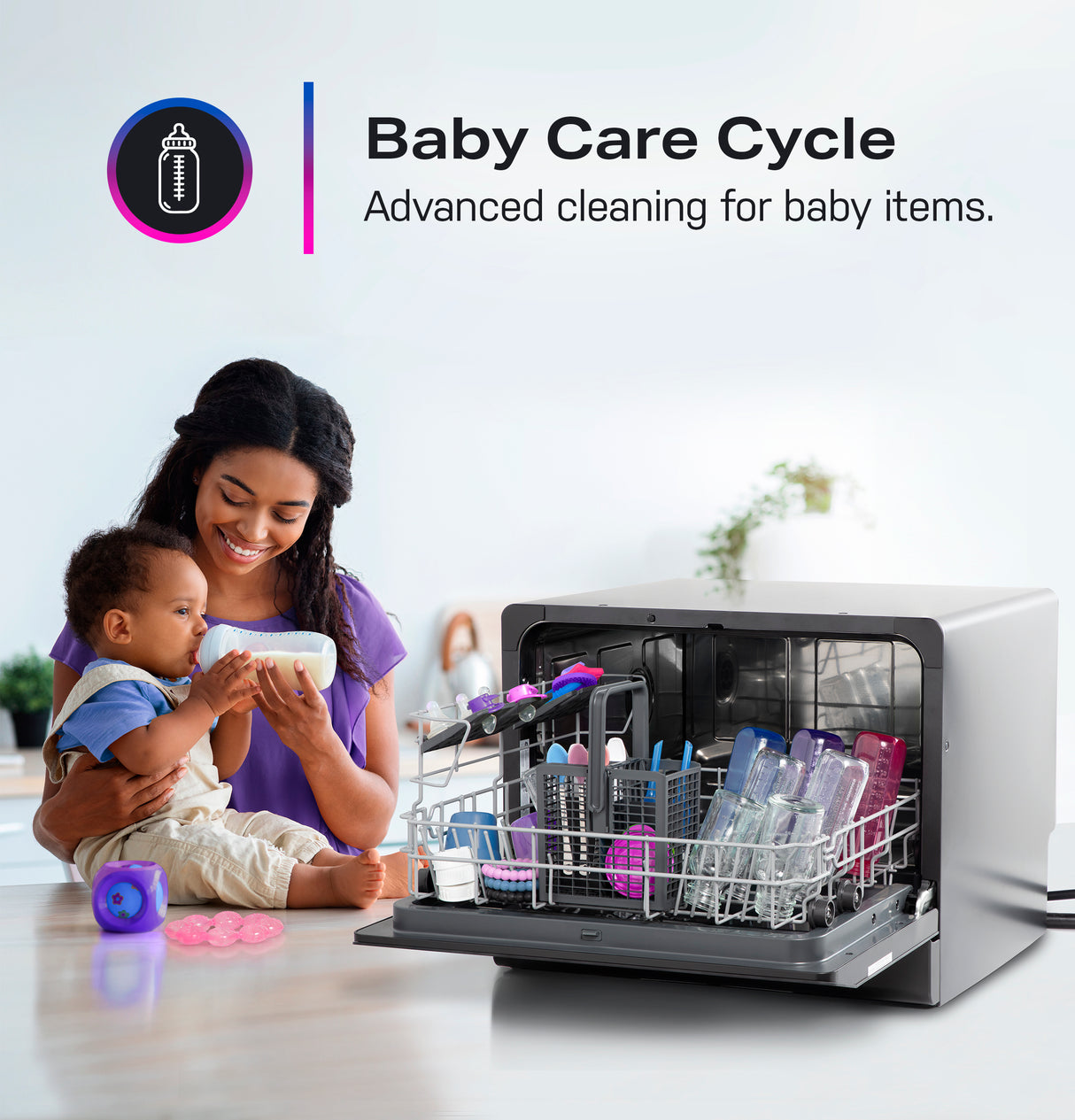 GE Profile™ ENERGY STAR® Smart Compact Dishwasher for Countertop or Built-In PZF560HGWBB