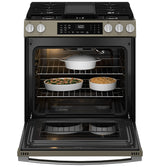 GE® 30" Slide-In Front-Control Convection Gas Range with No Preheat Air Fry and EasyWash™ Oven Tray GGS600AVES