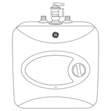 GE® 2.5 Gallon Electric Point of Use Water Heater GE02P08BAW