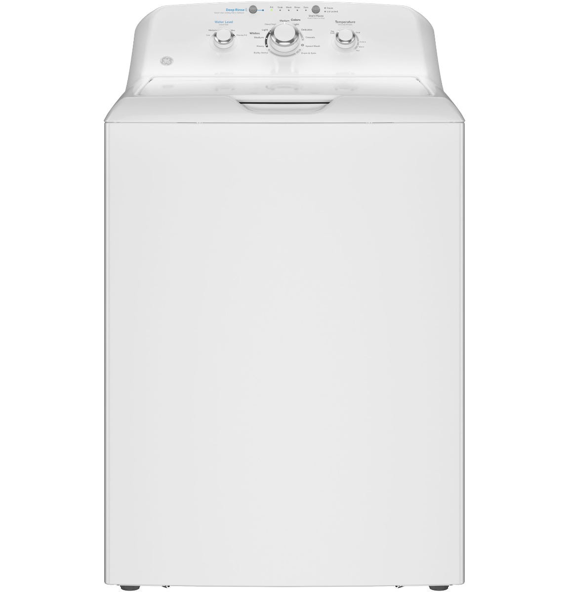 GE 4.5 Cu. Ft. Top Load Washer with Water Level Control, Deep Fill, Quick Wash, and Glass Lid