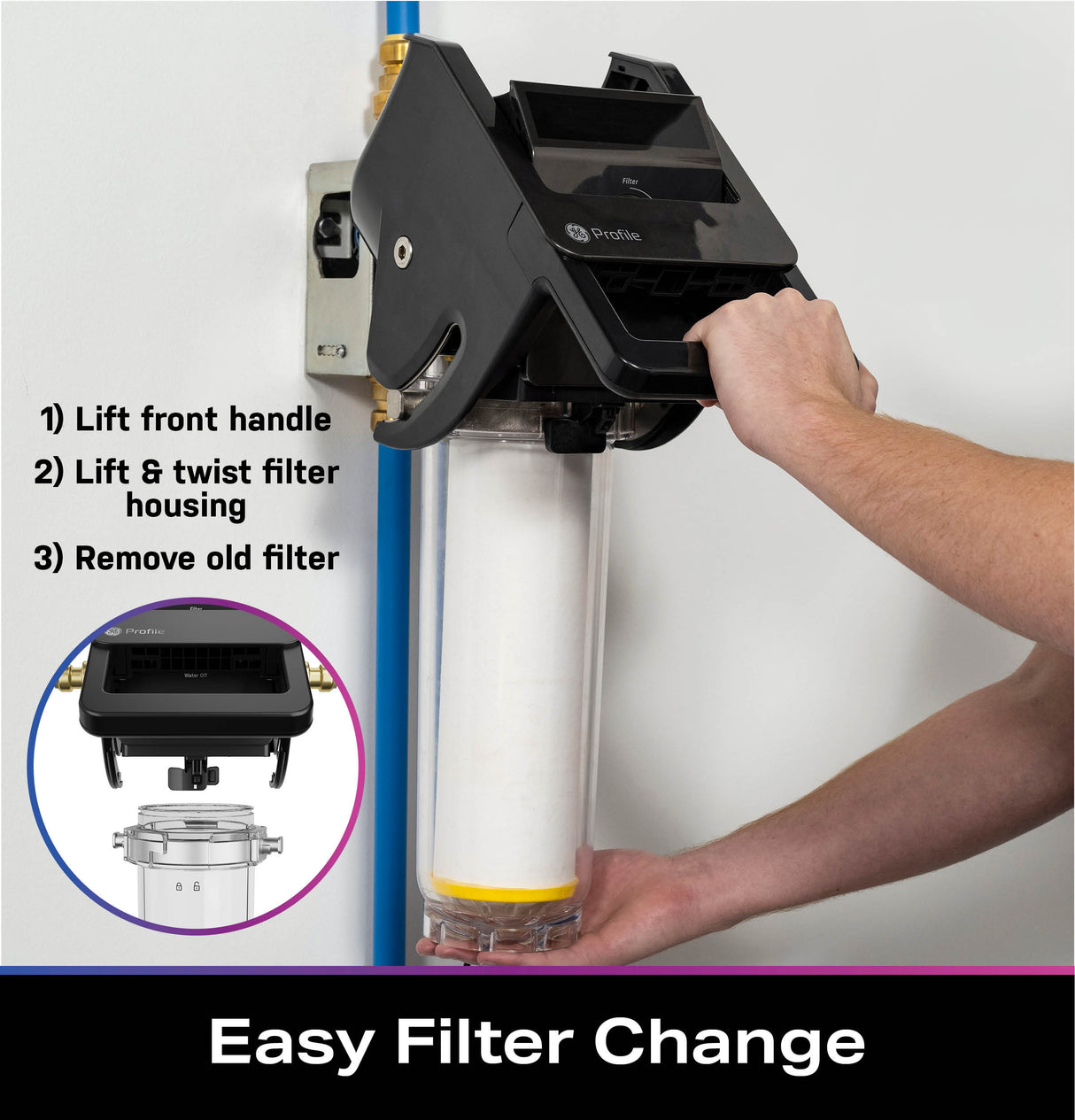 GE Profile™ Smart Water Valve with Integrated Filtration 3/4” Fittings PXWH70Y