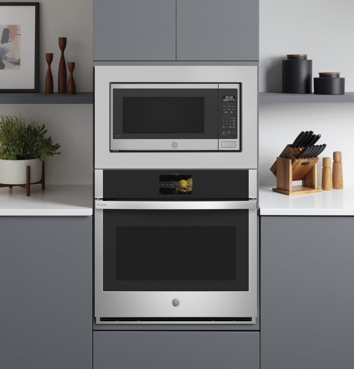 GE Profile™ 2.2 Cu. Ft. Built-In Sensor Microwave Oven PCWK22U1WSS