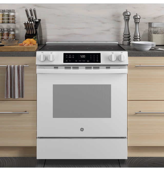 GE® 30" Slide-In Electric Range GRS500PVWW