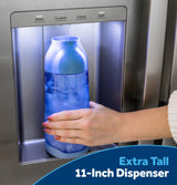 GE 23.6 Cu. Ft. Counter-Depth Side-By-Side Refrigerator with Extra Tall Dispenser and In-Door Icemaker GZS24NYYFS
