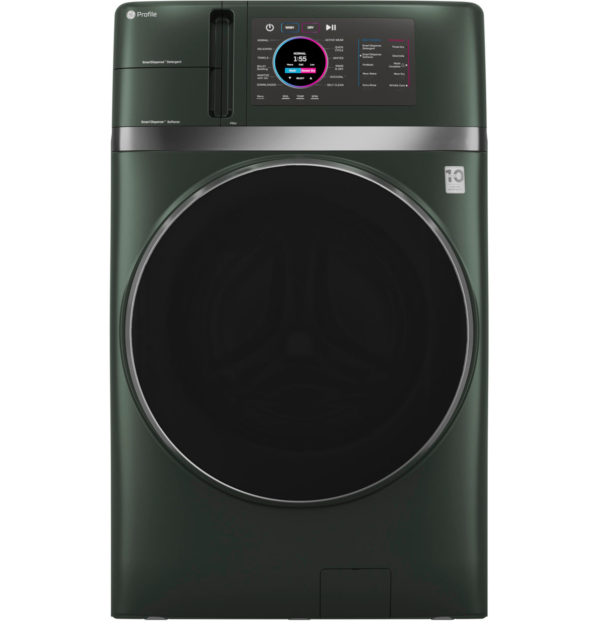 GE Profile™ ENERGY STAR® 4.8 cu. ft. Capacity UltraFast Combo with Ventless Inverter Heat Pump Technology Washer/Dryer PFQ97HSPVGN