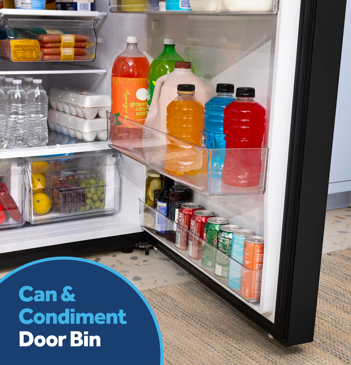 GE 19 Cu. Ft. Garage Ready Top-Freezer Refrigerator GPS19KGZBB