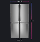 GE Profile™ Series ENERGY STAR® 28 Cu. Ft. Smart Fingerprint Resistant Quad-Door Refrigerator PAD28BYTFS