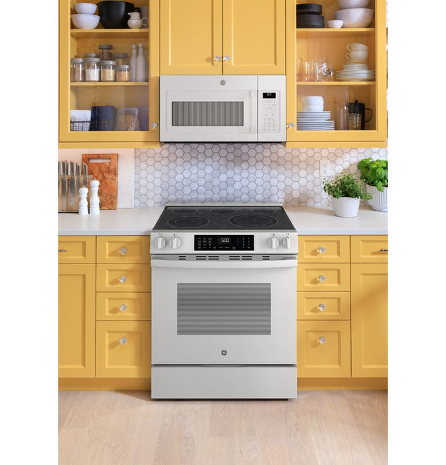 GE® 30" Slide-In Electric Convection Range with No Preheat Air Fry GRS600AVWW