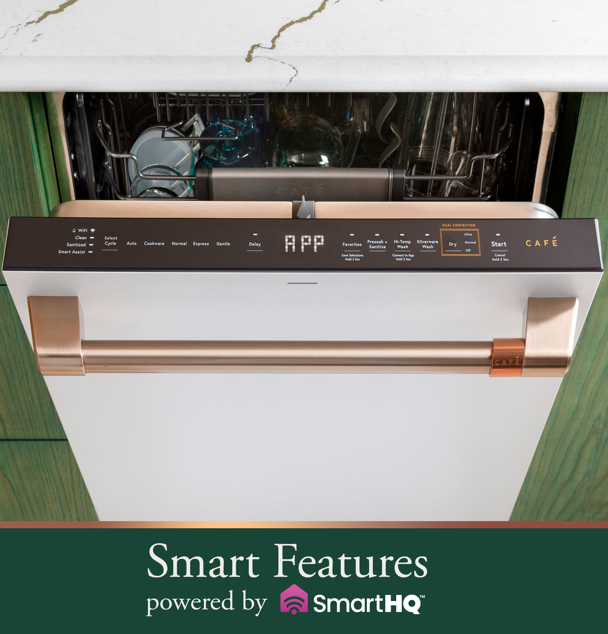 Café™ Smart Stainless Steel Interior Dishwasher with Sanitize and Ultra Wash & Dual Convection Ultra Dry CDT858P2VS1