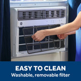 GE® 18,000 BTU Smart Heat/Cool Electronic Window Air Conditioner for Extra-Large Rooms up to 1000 sq. ft. AWGH18WWF