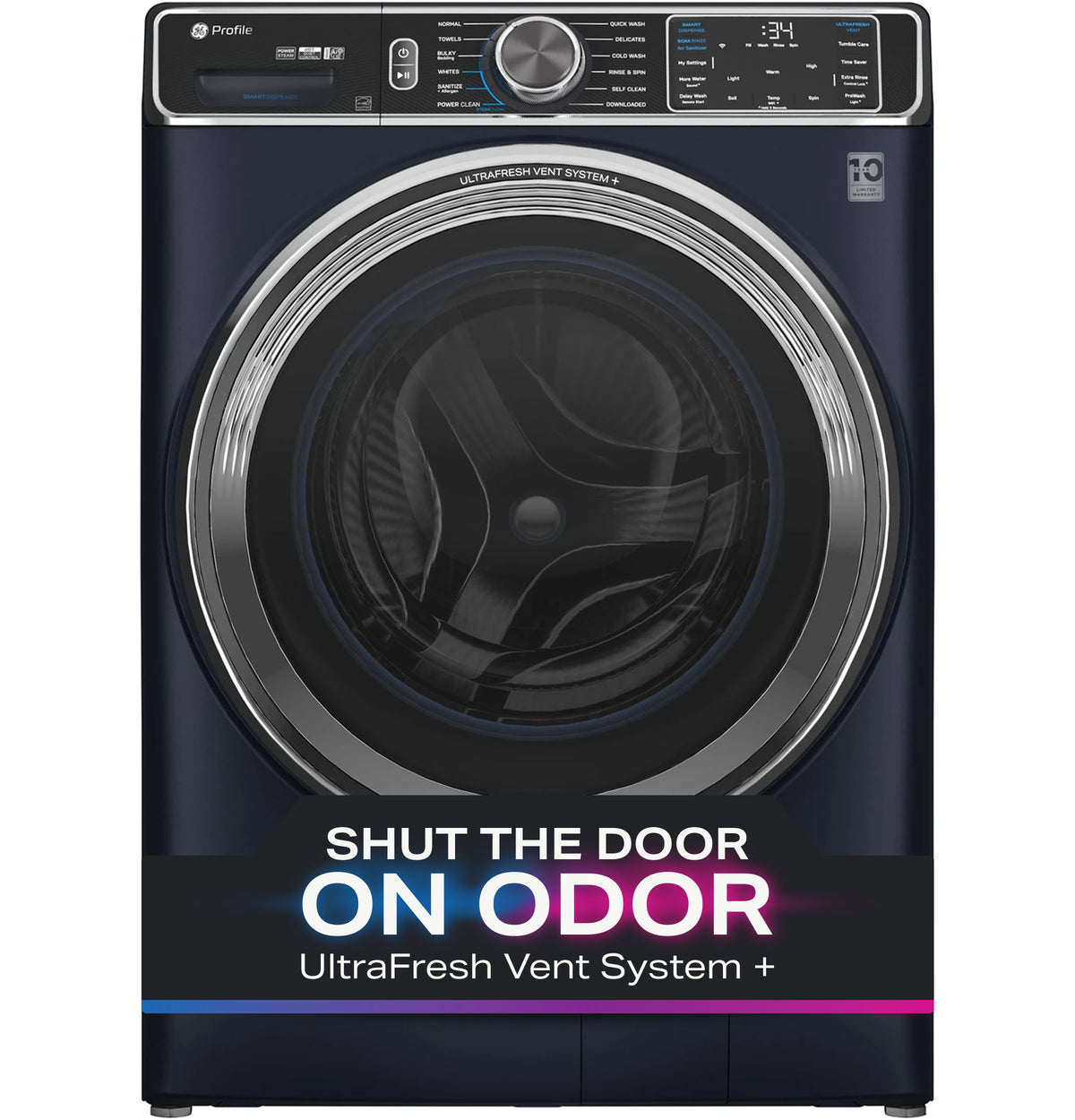 GE Profile 5.3 cu. ft. Capacity Smart Front Load ENERGY STAR® Washer with UltraFresh Vent System+ with OdorBlock PFW870SPVRS