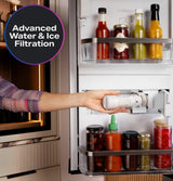 GE Profile™ ENERGY STAR® 22.4 Cu. Ft. Smart Counter-Depth 4-Door French-Door Refrigerator with Kitchen Assistant™ PXD22HYYFS
