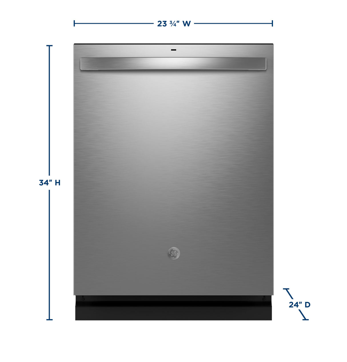 GE Fingerprint Resistant Top Control with Stainless Steel Interior Dishwasher with Sanitize Cycle GDT650SYVFS