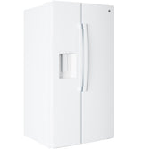 GE® ENERGY STAR® 25 Cu. Ft. Side-By-Side Refrigerator with Extra Tall Dispenser and In-Door Icemaker GSE28NGYWW