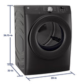 GE® ENERGY STAR® 7.8 cu. ft. Capacity Smart Front Load Gas Dryer GFD35GSPYDS