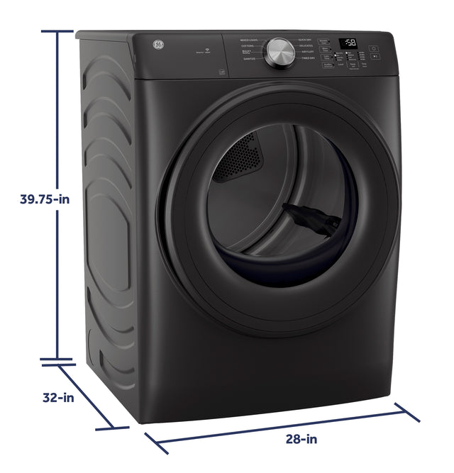 GE® ENERGY STAR® 7.8 cu. ft. Capacity Smart Front Load Gas Dryer GFD35GSPYDS