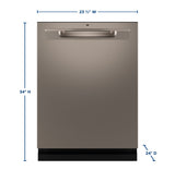 GE Fingerprint Resistant Top Control with Stainless Steel Interior Dishwasher with Sanitize Cycle GDP670SMVES