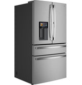 GE Profile™ ENERGY STAR® 27.9 Cu. Ft. Smart 4-Door French-Door Refrigerator with Kitchen Assistant PVD28HYYFS