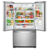 Whirlpool 33-inch Wide French Door Refrigerator - 22 cu. ft WRFF5333PZ-Fingerprint Resistant Stainless Steel