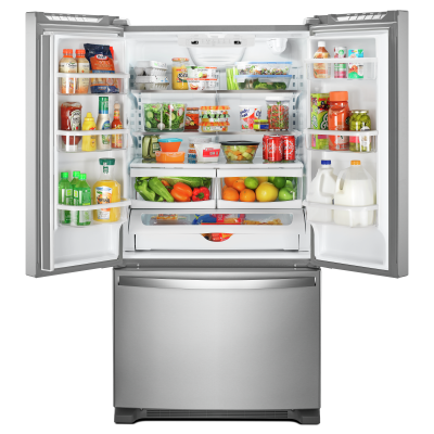 Whirlpool 33-inch Wide French Door Refrigerator - 22 cu. ft WRFF5333PZ-Fingerprint Resistant Stainless Steel