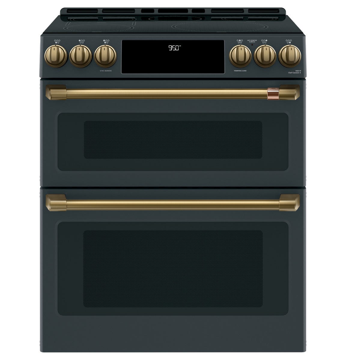 Café 30" Slide-In Front Control Induction and Convection Double Oven Range CHS950P3MD1
