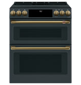 Café 30" Slide-In Front Control Induction and Convection Double Oven Range CHS950P3MD1