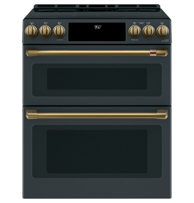 Café 30" Slide-In Front Control Induction and Convection Double Oven Range CHS950P3MD1