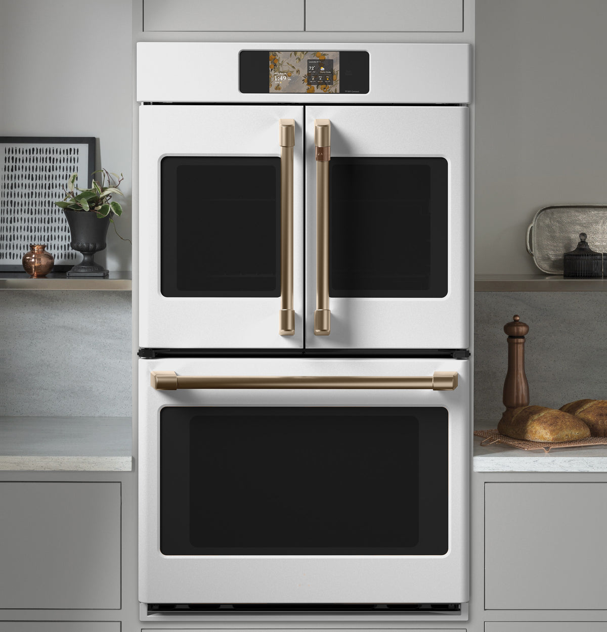 CAFÉ™ Professional Series 30" Smart Built-In Convection French-Door Double Wall Oven CTD90FP4ZW2