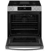 GE® 30" Slide-In Front-Control Convection Gas Range with No Preheat Air Fry and EasyWash™ Oven Tray GGS600AVFS