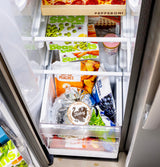 GE 24.2 Cu. Ft. Counter-Depth Side-By-Side Refrigerator with Internal Dispenser and In-Door Icemaker GKS24NYYFS