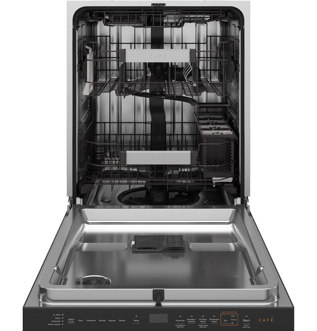 Café™ Smart Stainless Steel Interior Dishwasher with Sanitize and Ultra Wash & Dual Convection Ultra Dry in Platinum Glass CDP888M5VS5