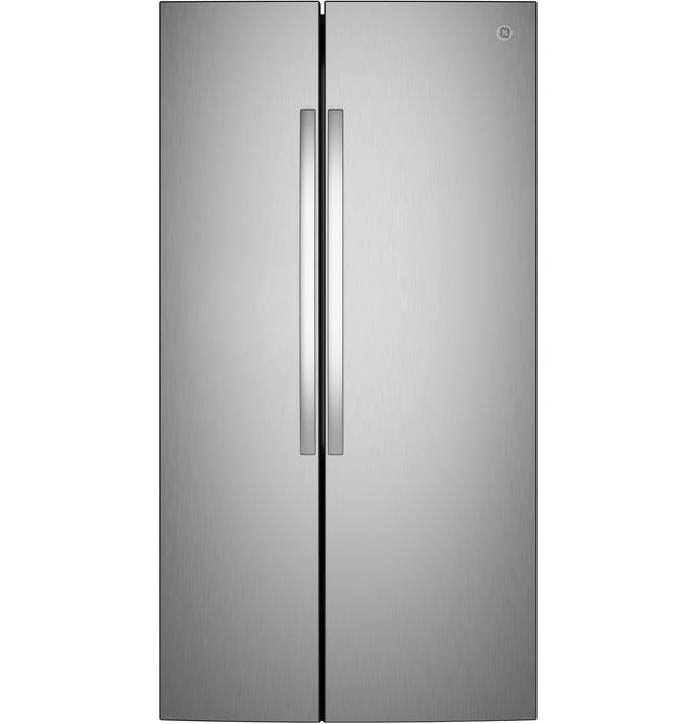 GE 24.2 Cu. Ft. Counter-Depth Side-By-Side Refrigerator with Internal Dispenser and In-Door Icemaker GKS24NYYFS