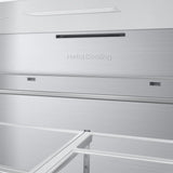 Bespoke 29 cu. ft. Standard Depth 4-Door French Door Refrigerator in Charcoal Glass/Stainless Steel with AI Family Hub+ RF90F29AECR