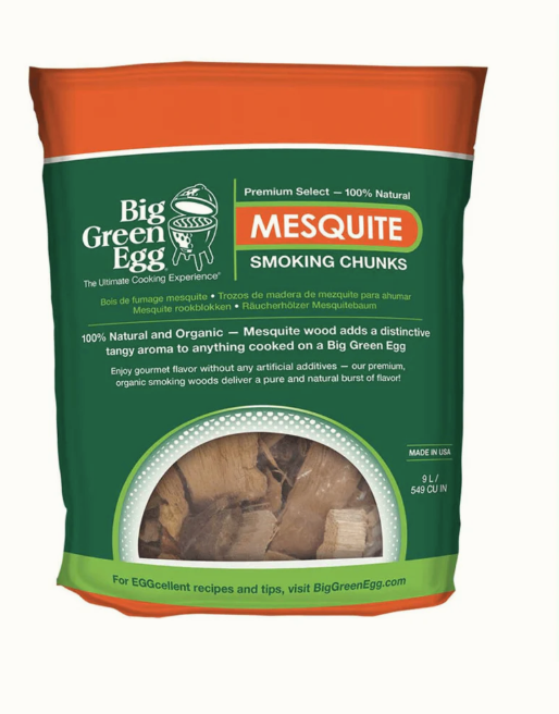 Big Green Egg Premium Kiln Dried Mesquite Wood Chunks (.2cf / 5.6L) BGE-114631