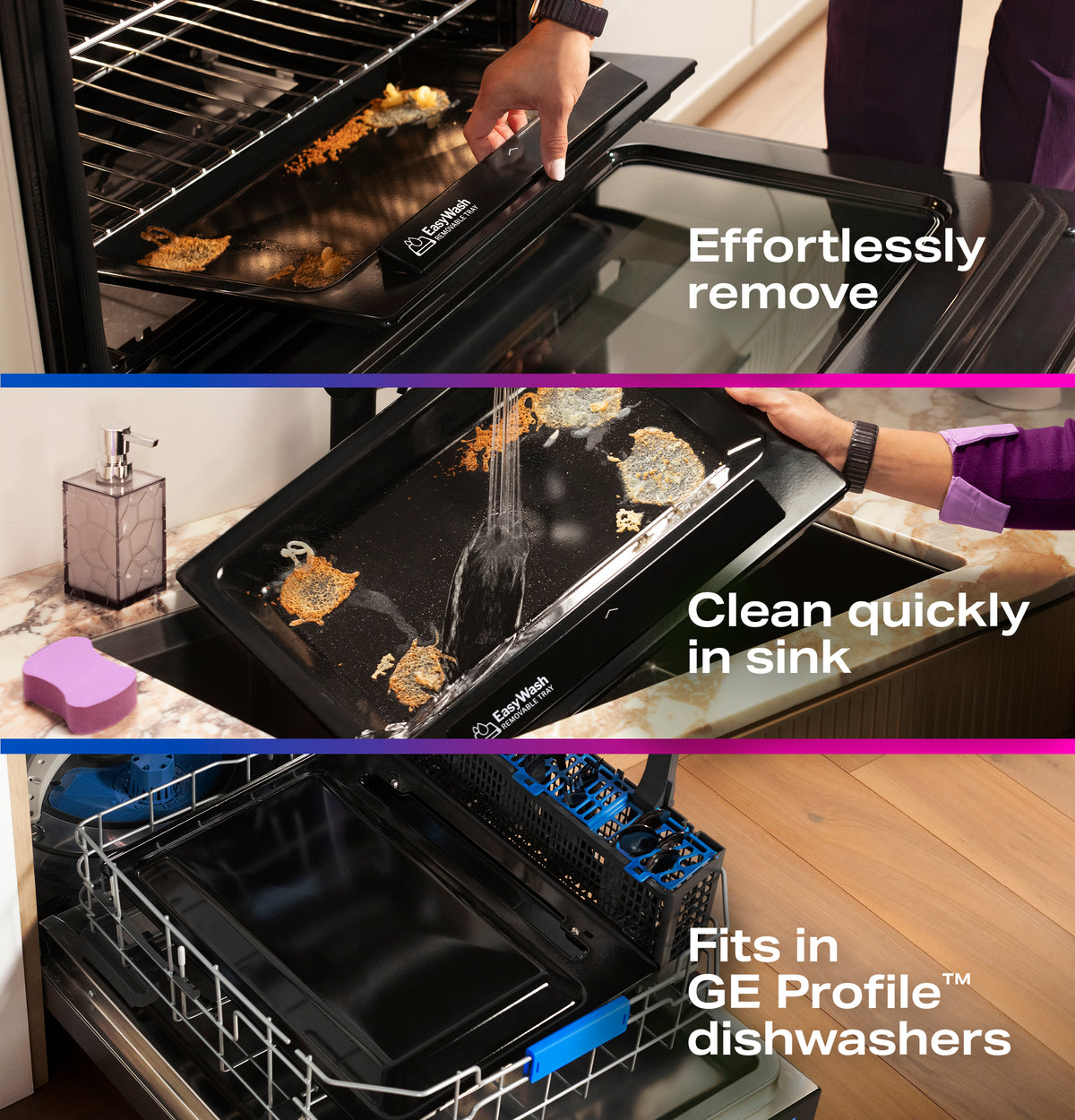 GE Profile™ ENERGY STAR® 30" Smart Slide-In Induction and Convection Range with No Preheat Air Fry and EasyWash™ Oven Tray PHS700AYFS
