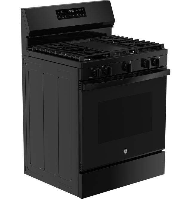 GE® 30" Free-Standing Gas Range with Crisp Mode GGF500SVBB
