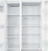 GE 23.6 Cu. Ft. Counter-Depth Side-By-Side Refrigerator with Extra Tall Dispenser and In-Door Icemaker GZS24NGYWW