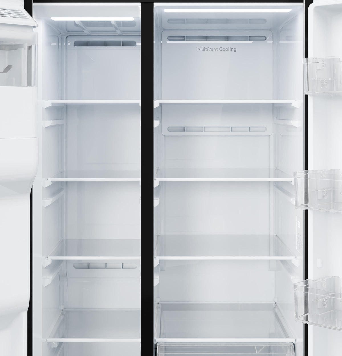 GE 23.6 Cu. Ft. Counter-Depth Side-By-Side Refrigerator with Extra Tall Dispenser and In-Door Icemaker GZS24NYYFS