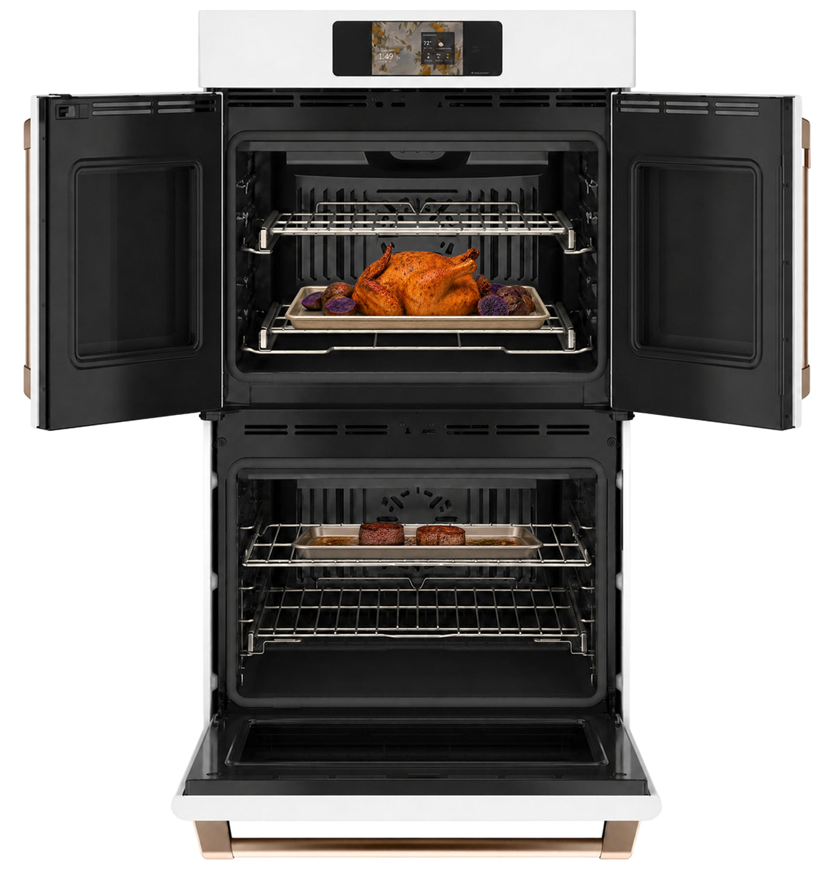 CAFÉ™ Professional Series 30" Smart Built-In Convection French-Door Double Wall Oven CTD90FP4ZW2