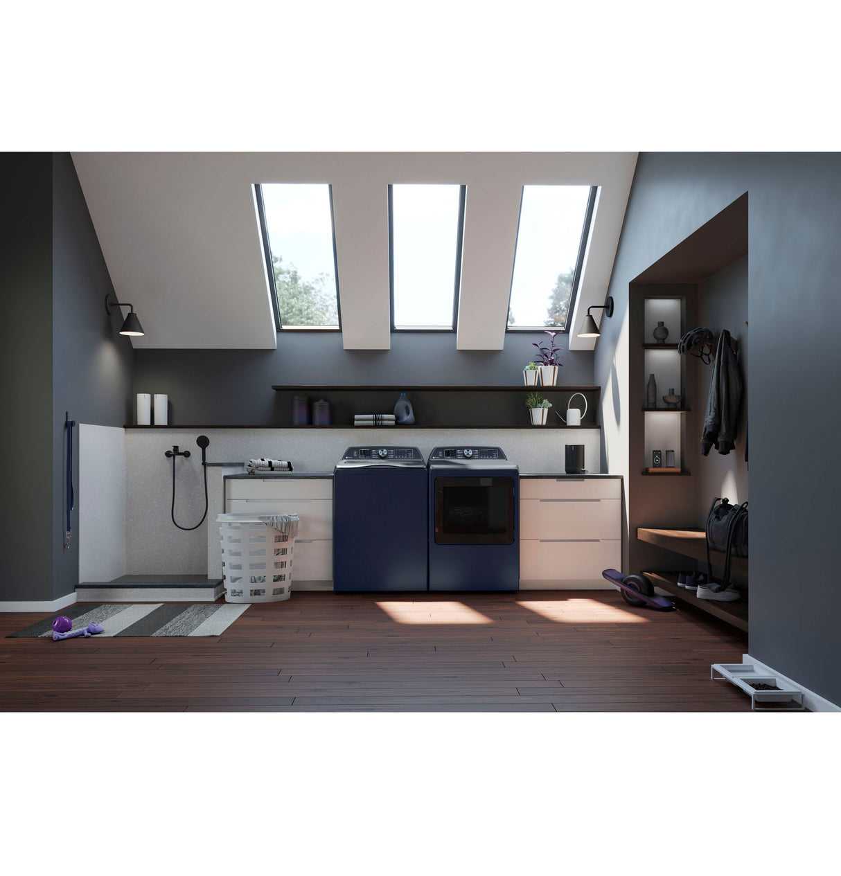 GE Profile™ ENERGY STAR® 7.3 cu. ft. Capacity Smart Electric Dryer with Steam and Washer Link PTD80EBPTRS