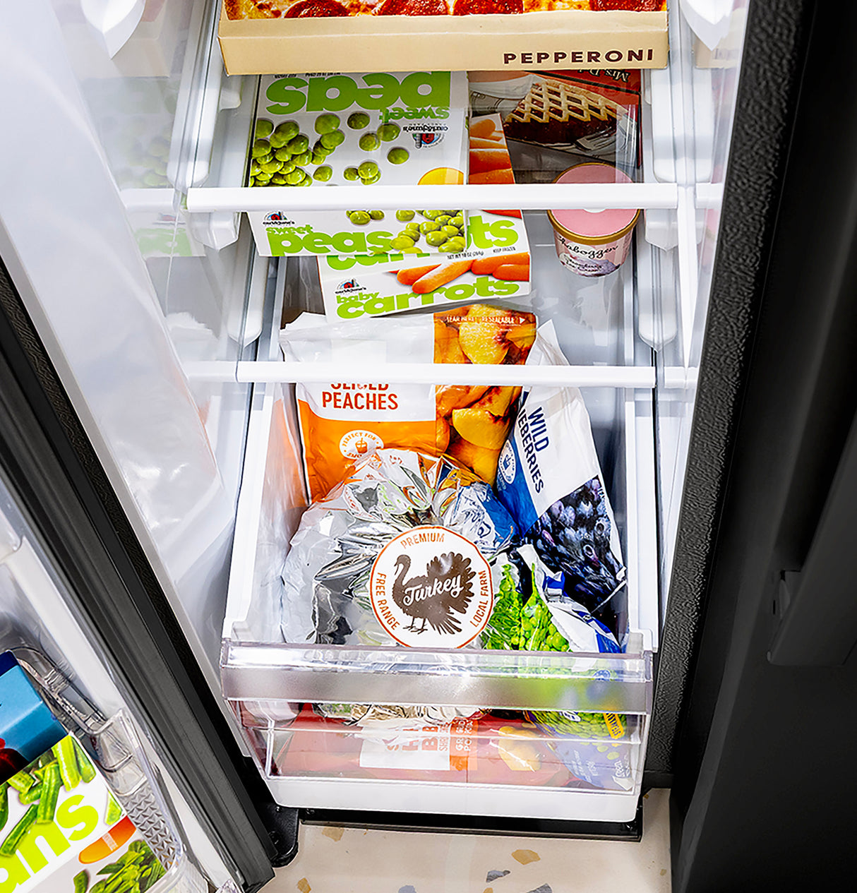 GE® 25 Cu. Ft. Icemaker Ready and Garage Ready Side-By-Side Refrigerator GUS25MGYBB