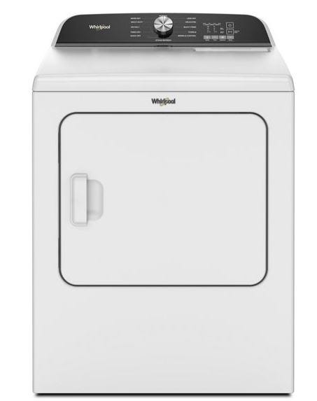 7.0 Cu. Ft. Whirlpool® Top Load Electric Dryer with Moisture Sensor WED6150PW