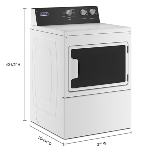MAYTAG Commercial-Grade Residential Electric Dryer - 7.4 cu. ft. MEDP586KW