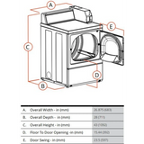 Speed Queen 27 Inch Commercial Gas Vented Single Pocket Dryer with 18 lbs. Capacity, Side Swing Door, in White - DV4000WG