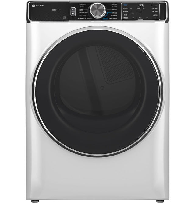 GE Profile 7.8 cu. ft. Capacity Smart Front Load Gas Dryer with Steam and Sanitize Cycle PFD87GSSVWW